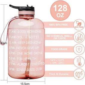 img 3 attached to 💧 Opard One Gallon/Half Gallon Motivational Water Bottle: Stay Hydrated with Time Marker & Straw, Leakproof Jug for Sports and Outdoor Activity