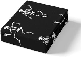 img 3 attached to 🧟 Erosebridal Sugar Skull Sheet Set: Halloween Horror Theme Fitted Bedding for Kids, Teens, and Adults - Gothic Spooky Skeleton Bones Bedclothes in Twin Size