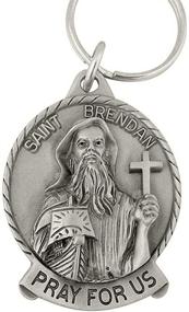 img 1 attached to 🔐 Pewter Catholic Saint Brendan Key: Unlocking Divine Protection