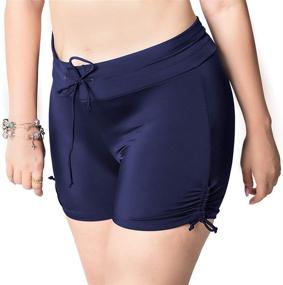 img 4 attached to KEEPRONE Swimsuit Boardshorts Side Tie Swimwear Women's Clothing and Swimsuits & Cover Ups