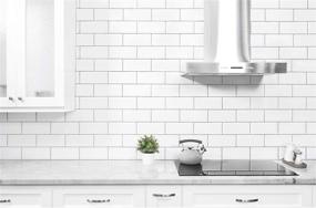 img 3 attached to 🔲 STICKGOO 10-Sheet Peel and Stick Subway Tile: White Backsplash for Kitchen and Bathroom (Thicker Design)