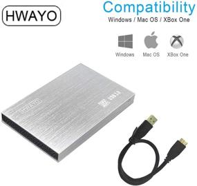 img 2 attached to 💻 HWAYO 2.5'' HDD 40GB Ultra Slim Portable External Hard Drive USB3.0: Ideal Storage Solution for PC, Desktop, Laptop, MacBook, Chromebook (Silver)