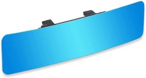 img 4 attached to 🚗 Upgrade Your Car's Rearview Mirror with SkycropHD Frameless Anti Glare Mirror - Wide Angle Design to Eliminate Blind Spots & Provide Crystal Clear Vision - 11.8in Blue Convex Mirror