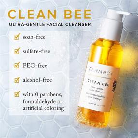 img 2 attached to 🐝 Farmacy Clean Bee Gentle Facial Cleanser: Hyaluronic Acid-infused Daily Face Wash & Moisturizer