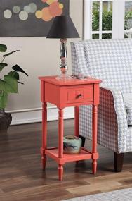 img 1 attached to 🏺 French Country Khloe Coral Accent Table by Convenience Concepts