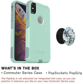 img 3 attached to 📱 Ultimate Bundle: OtterBox Commuter Series Case for iPhone Xs Max - (Black) + PopSockets PopGrip - (Dove White Marble)