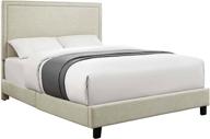 🛏️ natural grace upholstered queen platform bed by abbey avenue logo