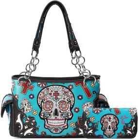 img 4 attached to Flower Concealed Handbag Shoulder Wallet Women's Handbags & Wallets for Totes