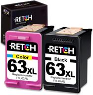 🖨️ retech remanufactured ink cartridge tray replacement for hp 63 63xl combo pack: compatible with envy 4516, officejet 3830, deskjet 1112 and more logo
