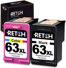 img 4 attached to 🖨️ RETECH Remanufactured Ink Cartridge Tray Replacement for HP 63 63XL Combo Pack: Compatible with Envy 4516, Officejet 3830, DeskJet 1112 and more