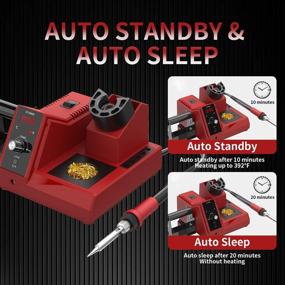 img 3 attached to 🔥 ESD Safe Soldering Station with Temperature Range of 176°F to 896°F
