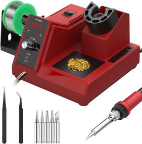 img 4 attached to 🔥 ESD Safe Soldering Station with Temperature Range of 176°F to 896°F