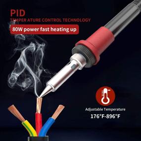 img 2 attached to 🔥 ESD Safe Soldering Station with Temperature Range of 176°F to 896°F