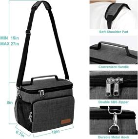 img 3 attached to Insulated Lunch Bag Women Men Storage & Organization