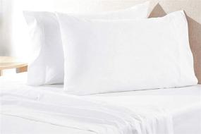 img 3 attached to 💤 Aveesha 12 Pack Poly Cotton Pillow Cases - Standard Size White Pillowcases - 180TC Percale Weave Pillow Covers - Ideal for Home, Hotels, and Hospitals