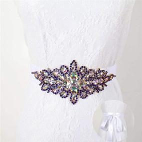 img 4 attached to Rhinestone Applique Accessories Crystal Headband