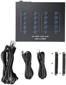 img 2 attached to 🔌 Enhanced Version: Sipolar USB 3.0 Data Hub A-213P with High-Speed Multi-Port Design, 1A Charging for Cell Phone and Tablets, Including Mounting Brackets