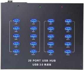 img 4 attached to 🔌 Enhanced Version: Sipolar USB 3.0 Data Hub A-213P with High-Speed Multi-Port Design, 1A Charging for Cell Phone and Tablets, Including Mounting Brackets