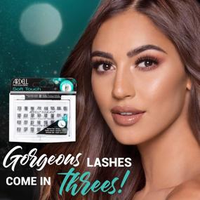 img 3 attached to 💁 Ardell Soft Touch Trios Individuals Medium Black False Eyelashes, Pack of 4: Get the Perfect Flutter!