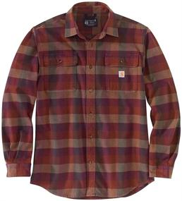 img 1 attached to 🔥 Carhartt Heavyweight Flannel Mineral X Large: Ultimate Warmth and Style