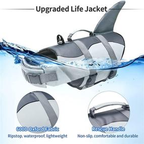 img 1 attached to Malier Dog Life Jacket: Ultra-Durable Ripstop Vest with Adjustable Fit, Superior Buoyancy, and Reliable Rescue Handle for Small to Large Dogs - Perfect for Swimming, Boating, and Water Safety (Gray, X-Small)