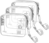 🧳 anrui small toiletry bag with strap - tsa approved 3-1-1 travel kit | quart sized, airline compliant - 3pcs/pack logo