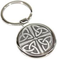 🔑 celtic stainless pewter ireland keychain - authentic irish design logo