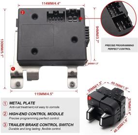 img 3 attached to 🚚 HTRACING 82215040AB Integrated Trailer Brake Controller for Dodge Ram 1500 2500 3500 4500 5500 (2016-2018) & Ram 1500 Classic (2016-2020) - Trailer Brake Control Module Switch 82215040 82215040AC