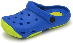 img 4 attached to 👟 WBuffalo Kid Garden Clogs: Royal Blue Lightweight Summer Slippers for Boys and Girls - Indoor/Outdoor, Beach, Shower, Gardening Shoes