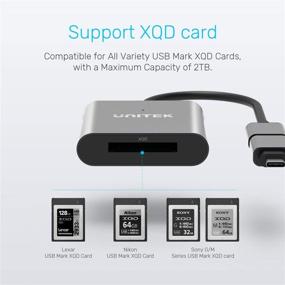 img 3 attached to 📸 Unitek XQD Card Reader: USB 3.1 Type A Portable Aluminum Adapter for Sony Lexar Nikon Cards