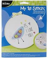 🧵 bucilla my 1st stitch counted cross stitch kit, ps i love you: a perfect starter for cross stitch enthusiasts! logo