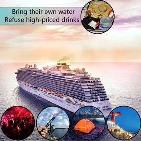 img 1 attached to Plastic Flasks for Liquor: Reusable and Concealable Cruise Alcohol Flask Kit - Sneak Alcohol Anywhere!