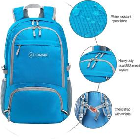 img 1 attached to 🎒 Рюкзак ZOMAKE легкий и складной - прочные повседневные рюкзаки для любителей активного отдыха на свежем воздухе