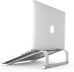 img 4 attached to 💻 Laptop Stand for Desk – Stable MacBook Pro Stand – Ergonomic Aluminum Computer Riser for 12-16.2 inch MacBooks – Cooling Stand for Mac, HP, Dell, PC Notebooks and More