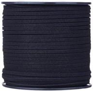 black findings stop brand-faux suede microfiber leather flat cord for crafting and diy projects logo