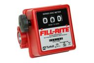 fuel transfer liter meter - fill-rite 807cl1 806cl 1&#34; aluminum 3 wheel gravity meter with strainer, 19-76 lpm logo