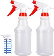 🌿 16oz empty spray bottles (2pack) - adjustable spray bottles for cleaning solutions - no leak and clog - hdpe spray bottle for plants, pets, bleach, vinegar, bbq, and rubbing alcohol logo