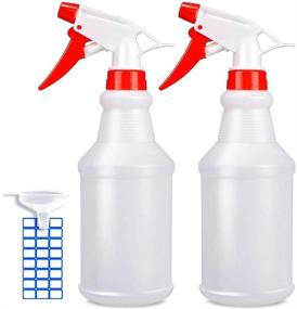 img 4 attached to 🌿 16oz Empty Spray Bottles (2Pack) - Adjustable Spray Bottles for Cleaning Solutions - No Leak and Clog - HDPE Spray Bottle for Plants, Pets, Bleach, Vinegar, BBQ, and Rubbing Alcohol