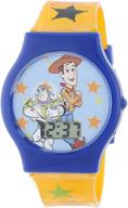 🌈 disney kids' ty1095 toy story watch: fun, vibrant yellow plastic band for little disney fans! logo