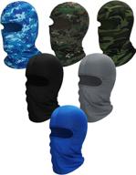 full-face mask for outdoor sports - 6 piece balaclava mask ice silk uv protection for women and men (color set 4) logo