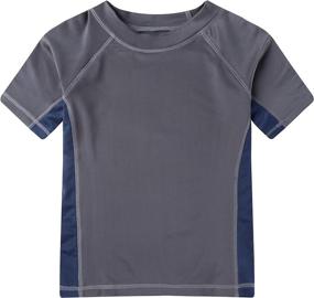 img 4 attached to Hipeta Short Sleeve Rashguard Shirt Boys' Clothing ~ Swim