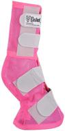 🐴 cashel crusader horse fly leg guards for small horse/arab in pretty pink logo