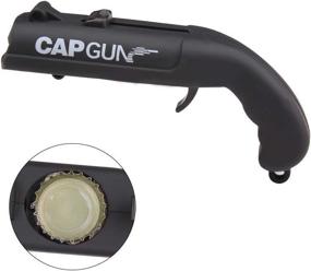 img 1 attached to Tishare Frosted Cap Gun Bottle Opener - Plastic Launcher Shoots 5+ Meters for Drinks (Black)