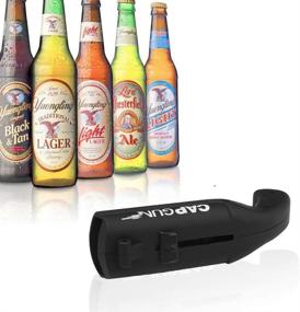 img 2 attached to Tishare Frosted Cap Gun Bottle Opener - Plastic Launcher Shoots 5+ Meters for Drinks (Black)
