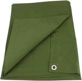 img 4 attached to 🏞 Mytee Products 6x8 Green Canvas Tarp - 12oz Heavy Duty Waterproof &amp; Resistant