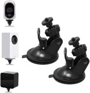 🧲 wall mount suction cup bracket for wyze cam v3, wyze cam pan, oculus sensor, htc vive base station, arlo, 360-degree swivel adjustable indoor/outdoor bracket with washable silica gel (2 pack) logo