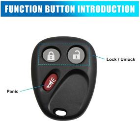 img 2 attached to 🔑 uxcell 3 Button Key Shell Replacement 21997127: Keyless Entry Fob Remote Case for Cadillac, Chevrolet, GMC, and Hummer