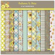 🌻 ziivard 24 sheets autumn is here scrapbooking paper pads - sunflower pattern, 6x6 inches, single-sided backgrounds for gifts, packing, photo albums (autumn is here series) logo