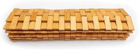 img 2 attached to 🛁 Upgraded Bamboo Bath Mat with Enhanced Silicone Grip Pads - XXL Size, 34X18 Inch - Bamboo Shower Mat