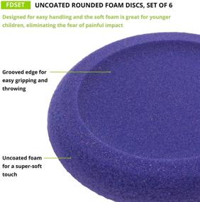 img 3 attached to Champion Sports Rounded Foam Discs Set, Reds, Yellows, Royals, Greens, Oranges, Purples